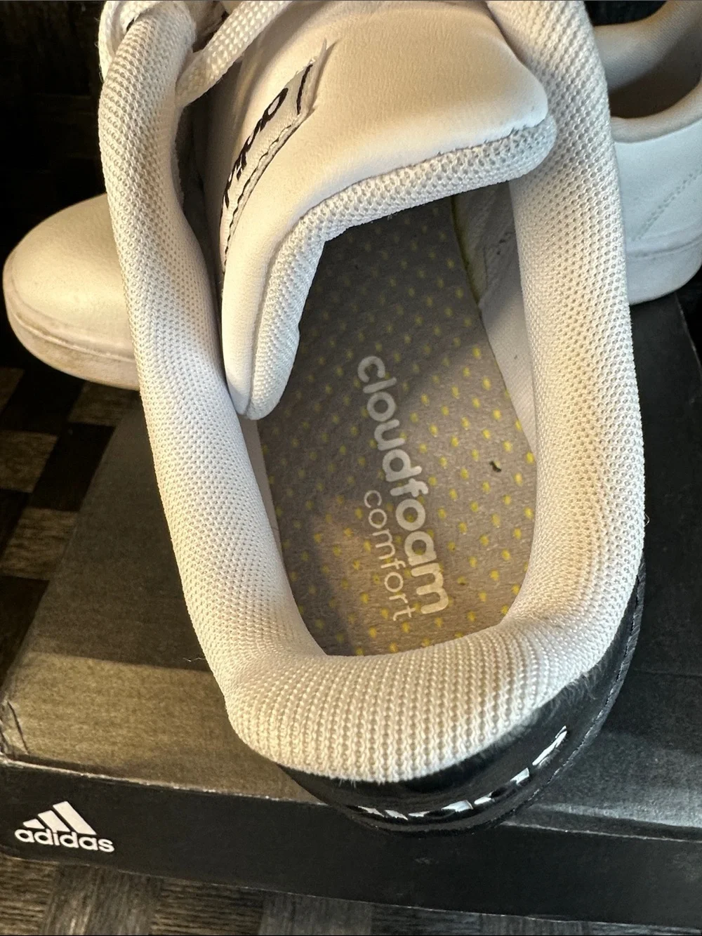 adidas Men’s White Sneakers with Black Stripes